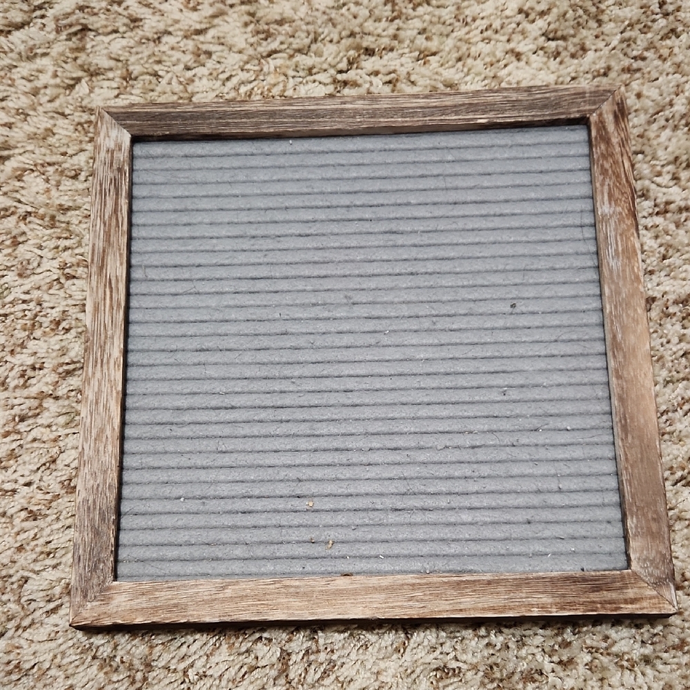 Rustic Gray Letter Board with Wooden Frame